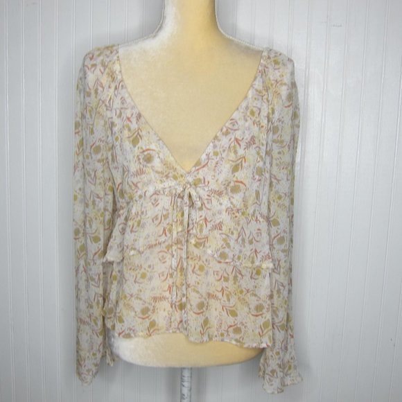 Free People Tops - Free People Floral Boho Blouse Size S